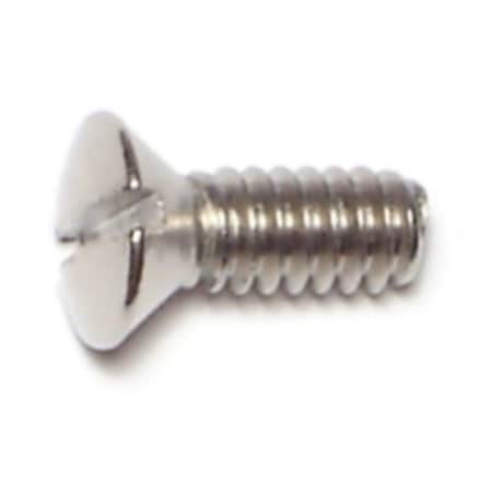 Midwest Fastener #10-24 x 1/2 in Slotted Oval Machine Screw, Plain 18-8 Stainless Steel, 25 PK 63411